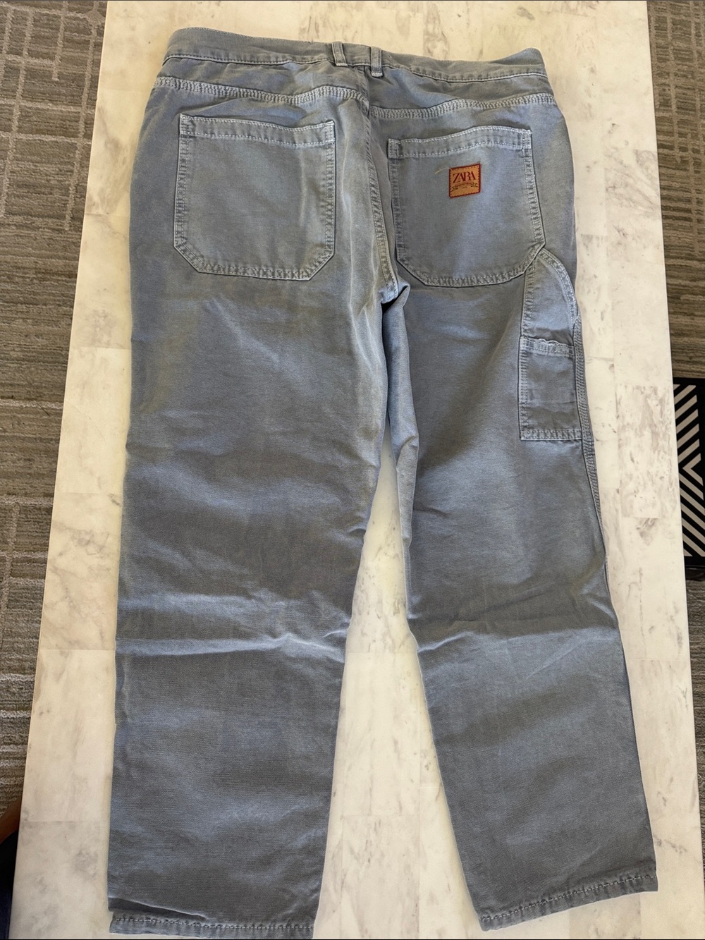 Zara Men’s Light Blue Carpenter Cargo Pants